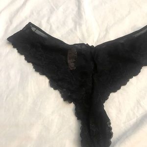 Victoria’s Secret Sexy little things black lace panty
